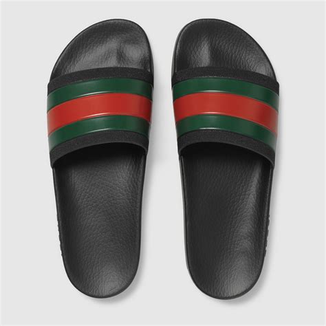 gucci logo rubber slide sandal replica|gucci rubber slide sandals outfit.